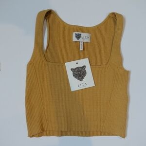 REVOLVE Lita by Ciara True Rib Crop Top Brown Size XS NWT